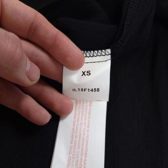 SOMEDAYS LOVIN Whimsigoth Boho Fairy Witchy Midi Dress Star Embroidered XS Black - Picture 8 of 9